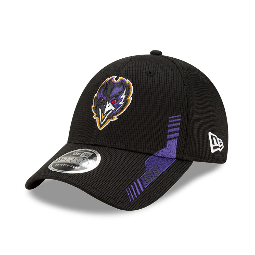 Baltimore Ravens NFL Sideline Home Schwarz 9FORTY Stretch Snap Cap
