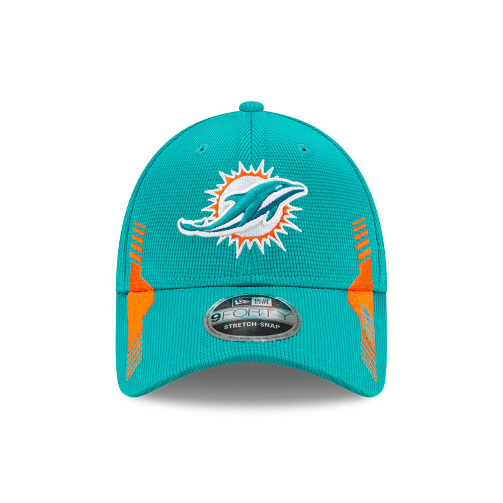 Miami Dolphins NFL Sideline Home Turquesa 9FORTY Stretch Snap Cap