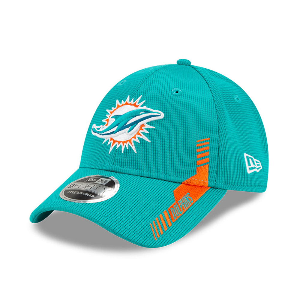 Miami Dolphins NFL Sideline Home Turchese 9FORTY Stretch Snap Cap