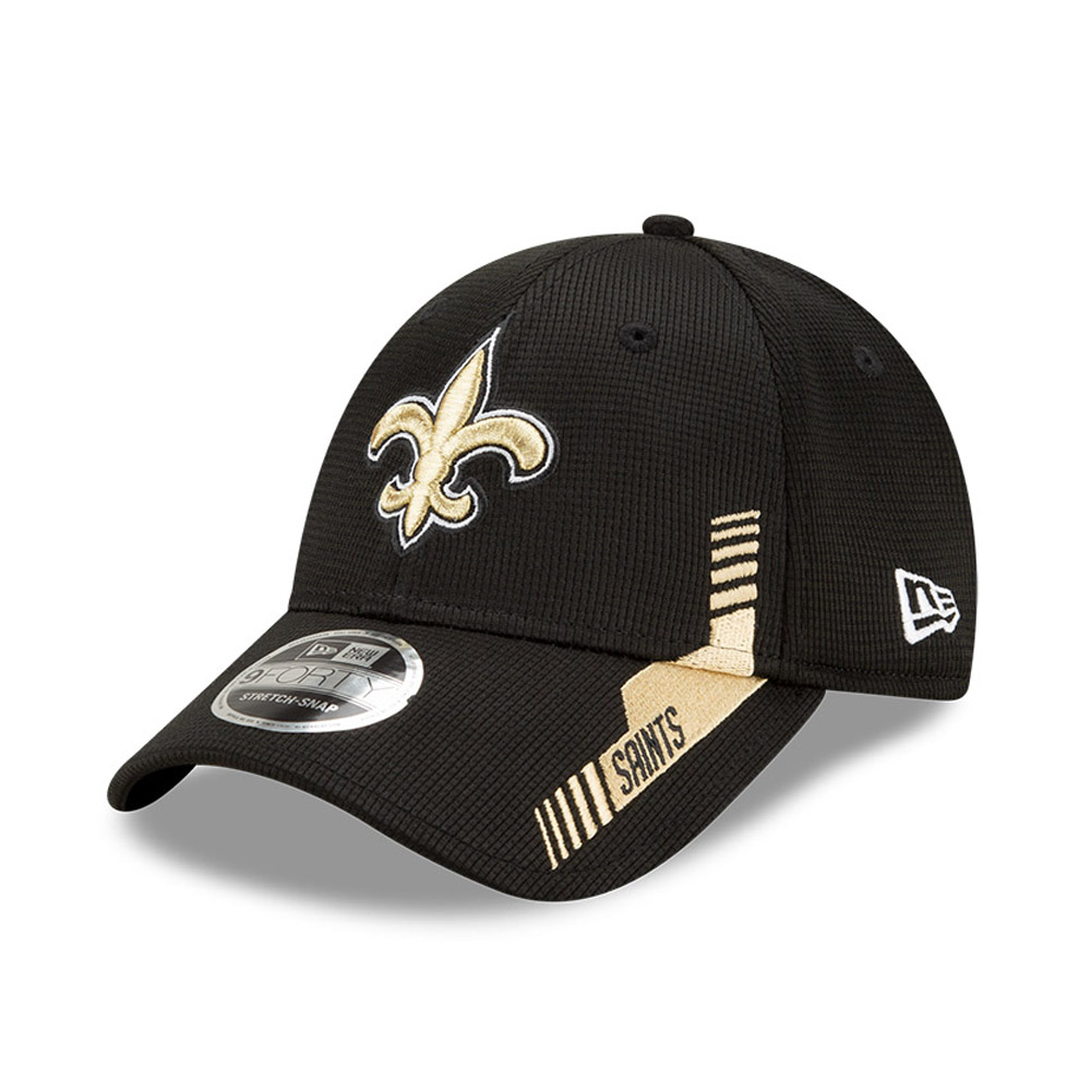 New Orleans Saints NFL Sideline Home Negro 9FORTY Stretch Snap Cap