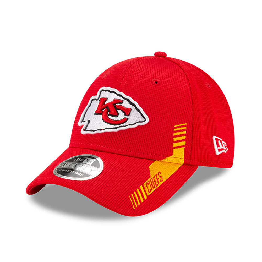 Kansas City Chiefs NFL Sideline Home Red 9FORTY Stretch Snap Cap