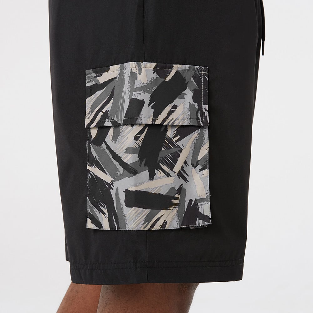 New Era Black Cargo Shorts