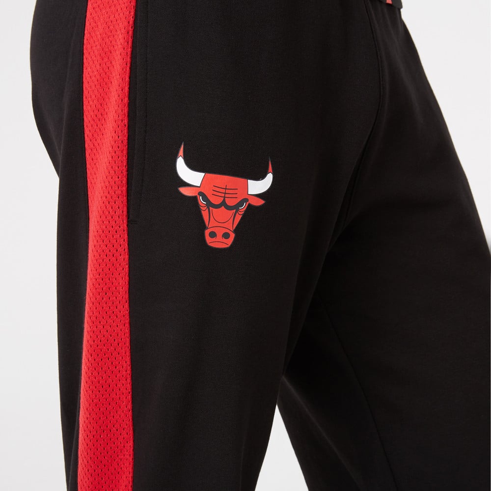 Chicago Bulls NBA Team Logo Stripe Black Joggers