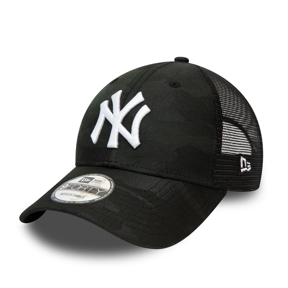 New York Yankees Home Field Camo Nero 9FORTY Trucker Cap