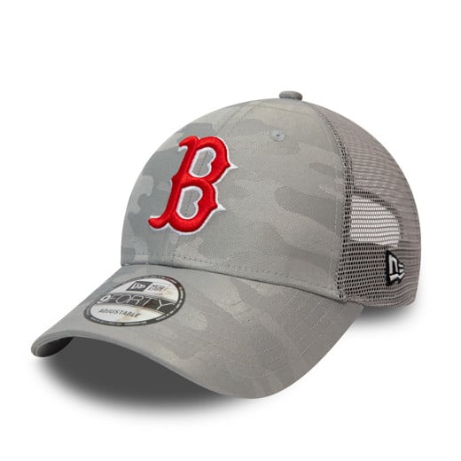 Boston Red Sox Home Field Camo Grau 9FORTY Trucker Cap