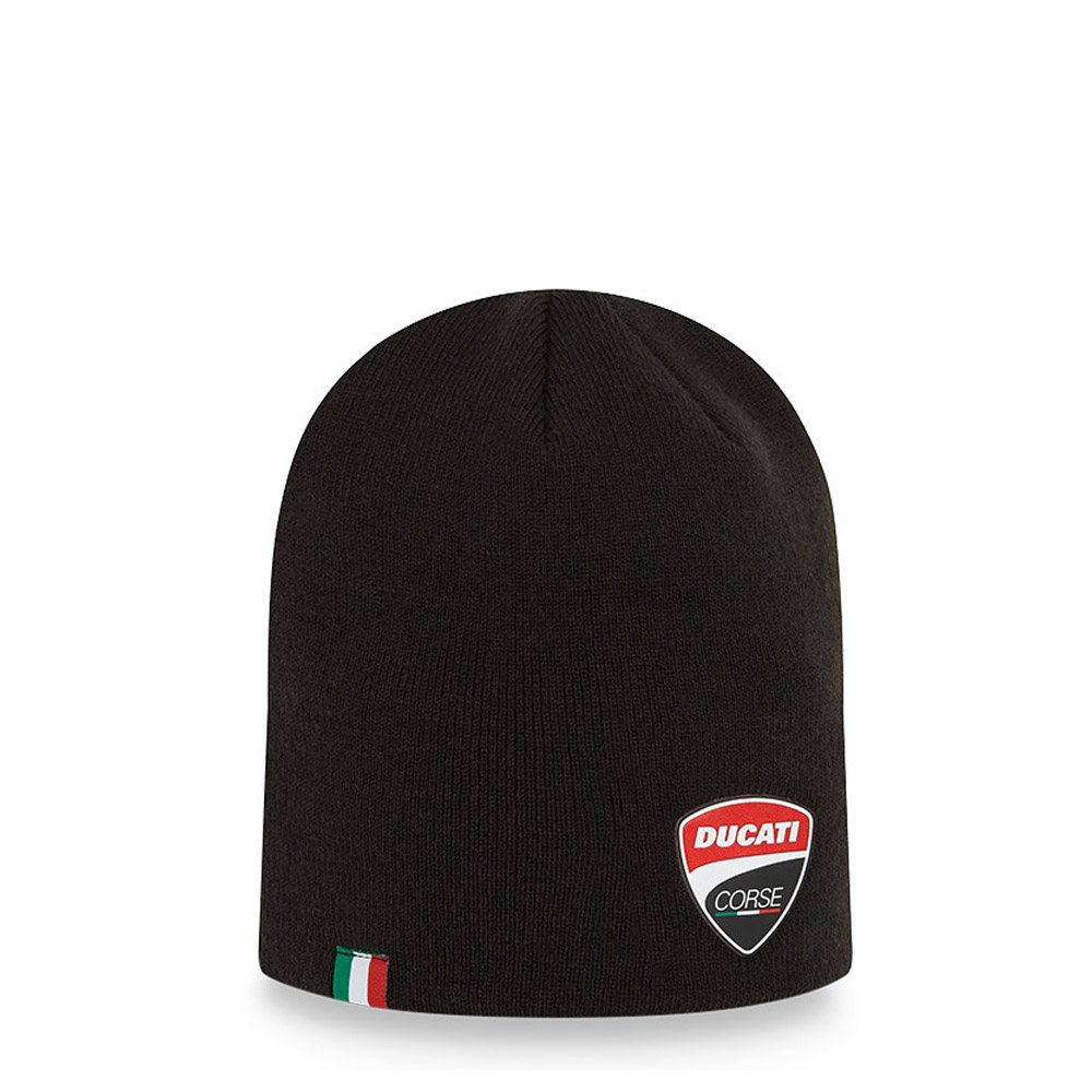 Ducati Corse Rubber Logo Black Beanie Hat