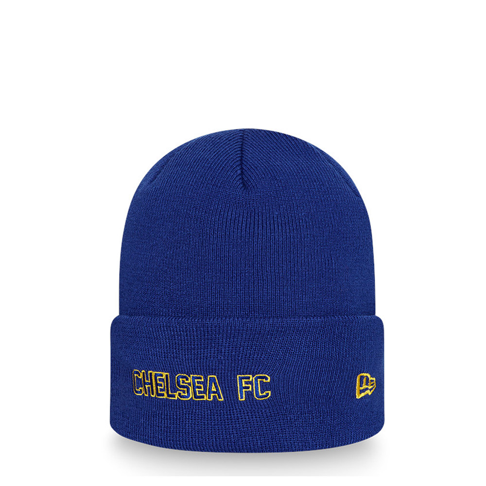 Chelsea FC Wordmark Blue Cuff Beanie Hat