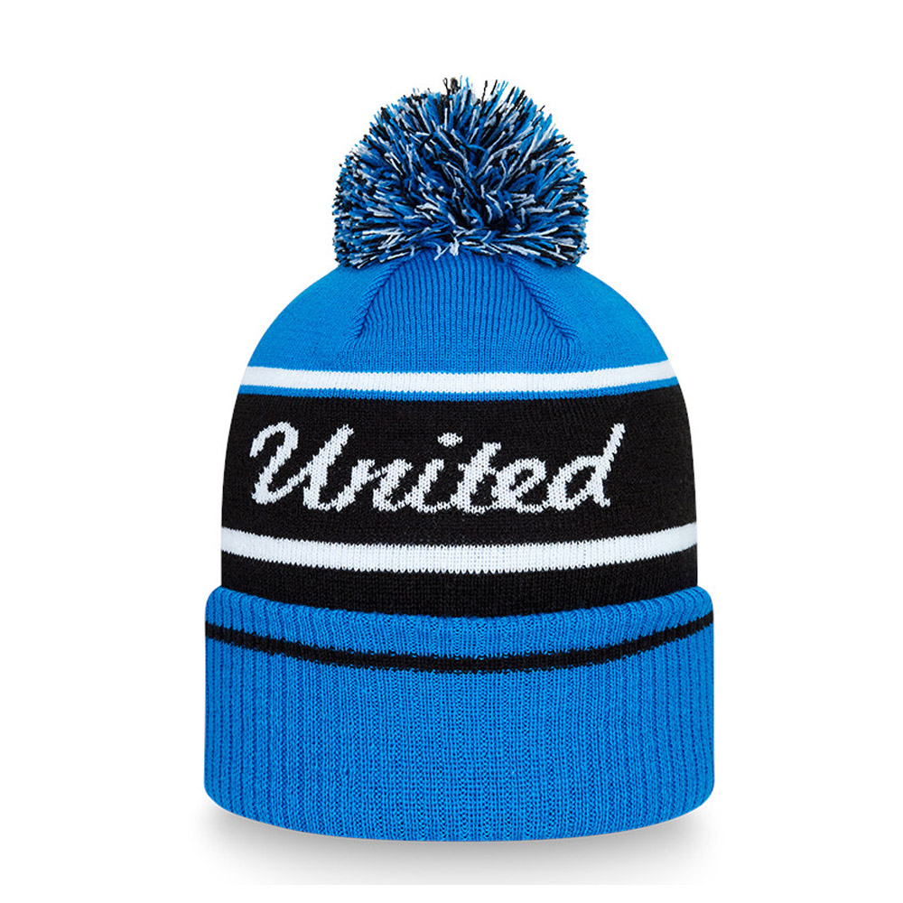 Manchester United Stripe Blue Bobble Mütze Hut