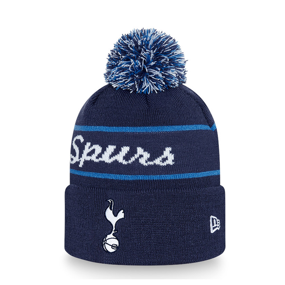 Tottenham Hotspur Stripe Blue Bobble Beanie Hat