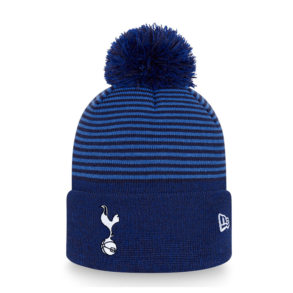 Bonnet Bonnet à pompon Tottenham Hotspur rayé BleuHotspur Marl Stripe Bobble Bleu