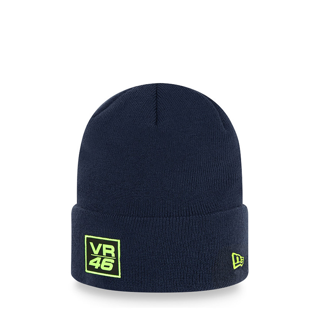 VR46 Woven Patch Blue Beanie Hat