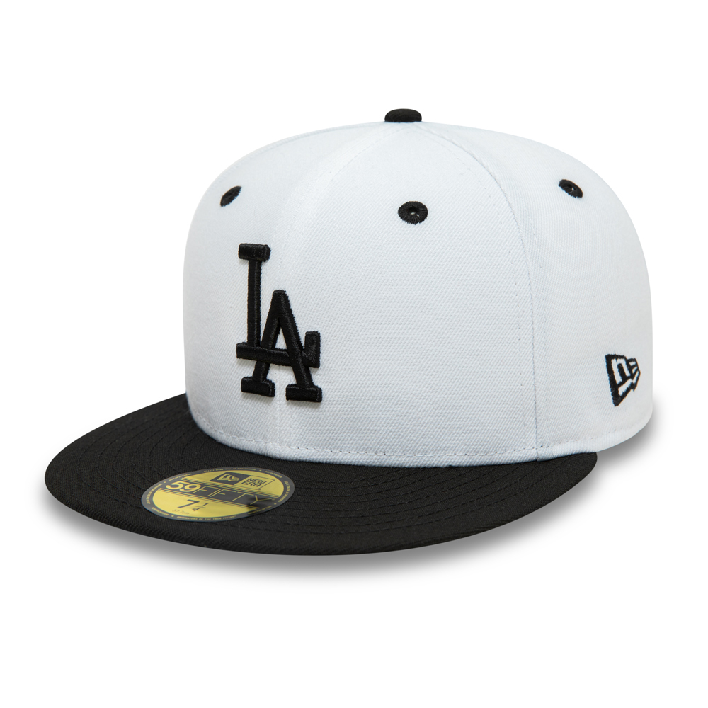 LA Dodgers Monochrom Weiß 59FIFTY Kappe