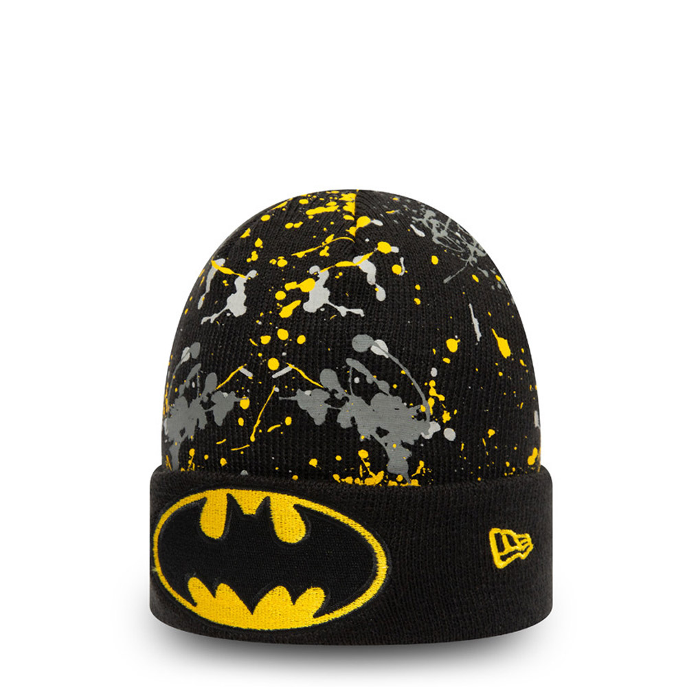 Batman Personaje Pintura Splat Negro Puño Beanie Sombrero
