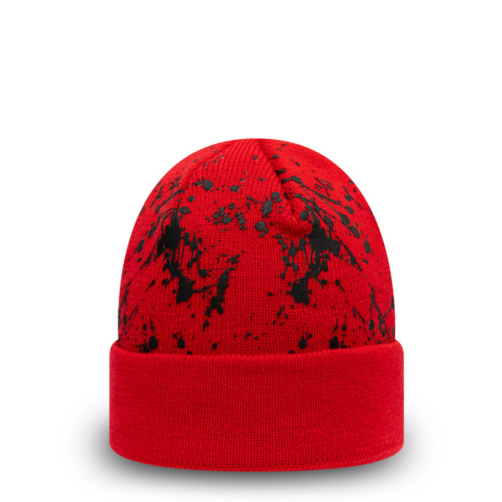 Spiderman Character Paint Splat Kids Red Cuff Beanie Hat