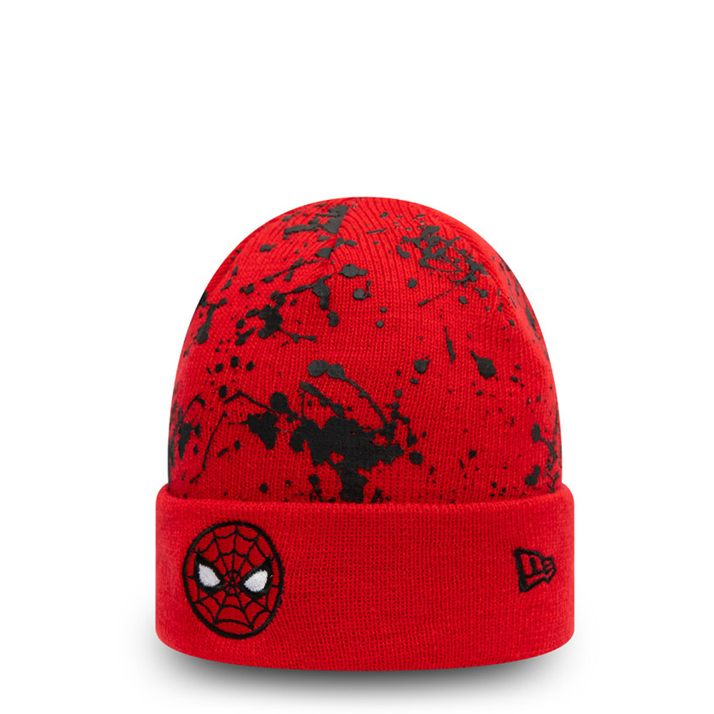 Spiderman Personaje Pintura Splat Niños Puño Rojo Sombrero de Beanie