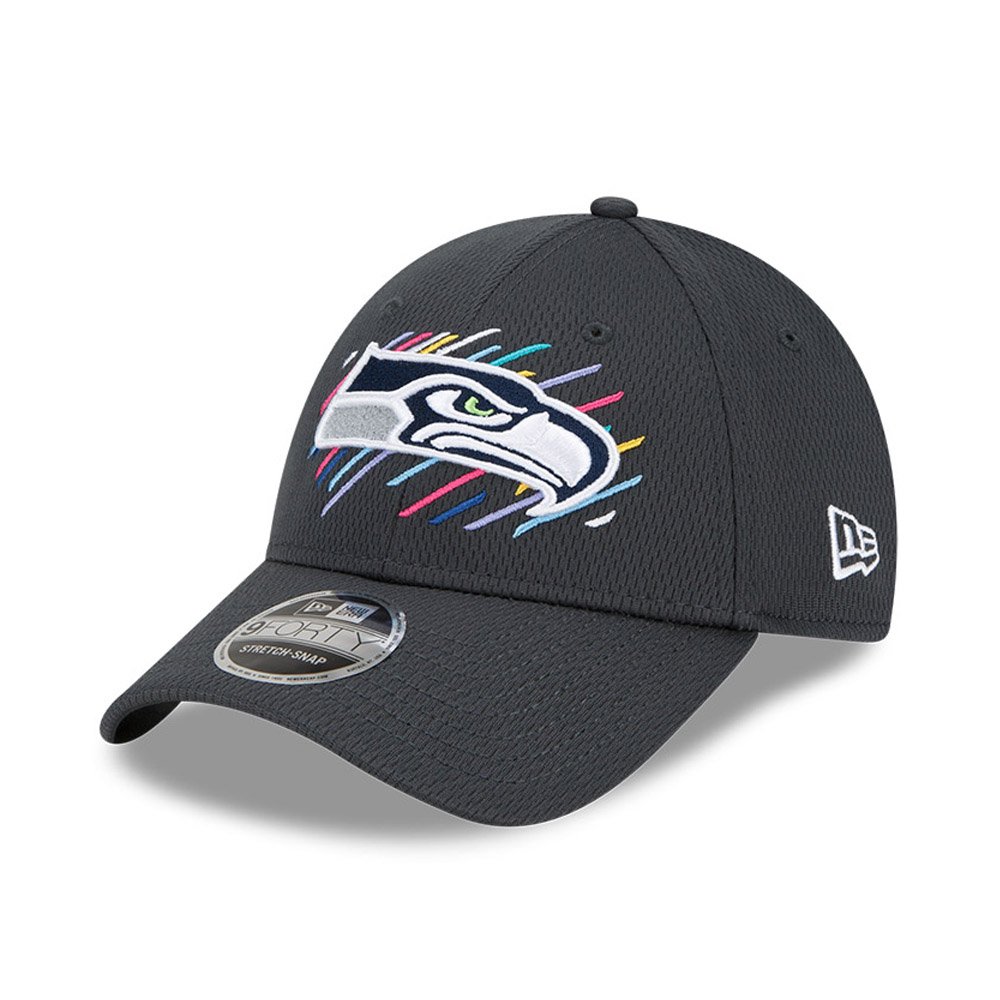 Seattle Seahawks Crucial Catch Grigio 9FORTY Stretch Snap Cap