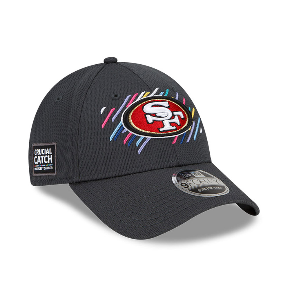 San Francisco 49ers Crucial Catch Grey 9FORTY Stretch Snap Cap