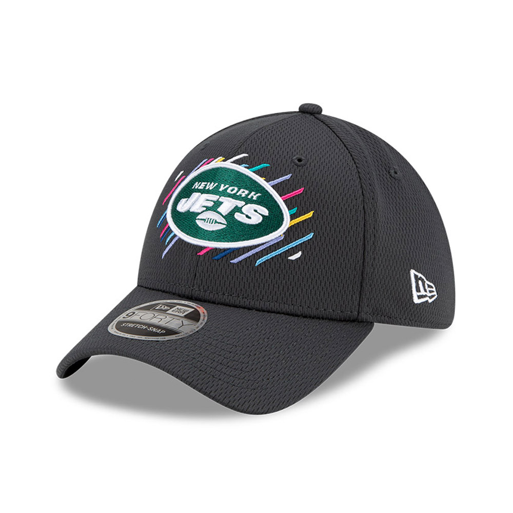 New York Jets Crucial Catch Grau 9FORTY Stretch Snap Cap