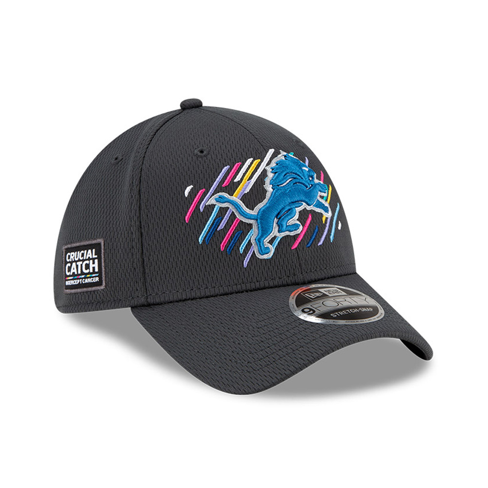 Detroit Lions Crucial Catch Grigio 9FORTY Stretch Snap Cap