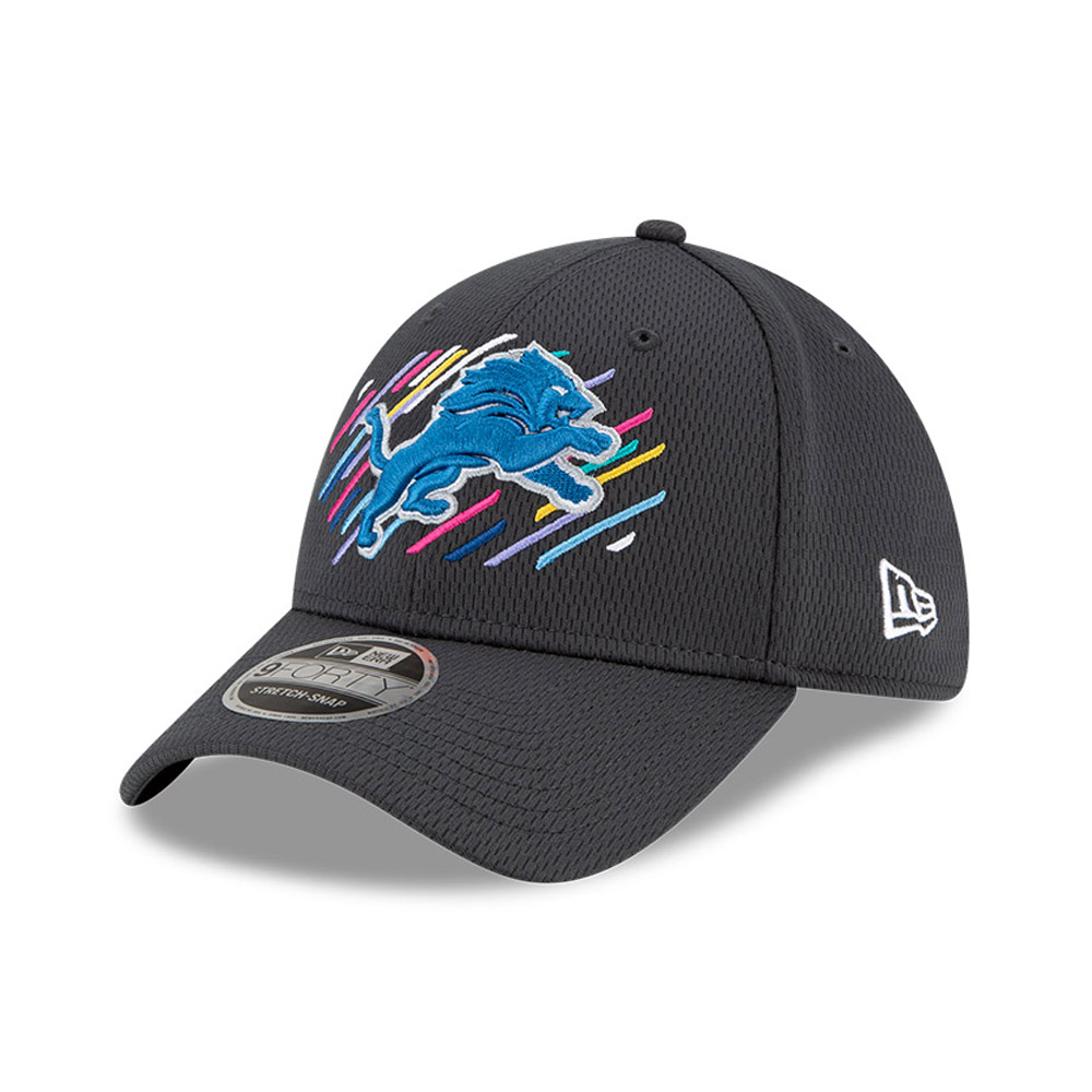 Detroit Lions Crucial Catch Grey 9FORTY Stretch Snap Cap