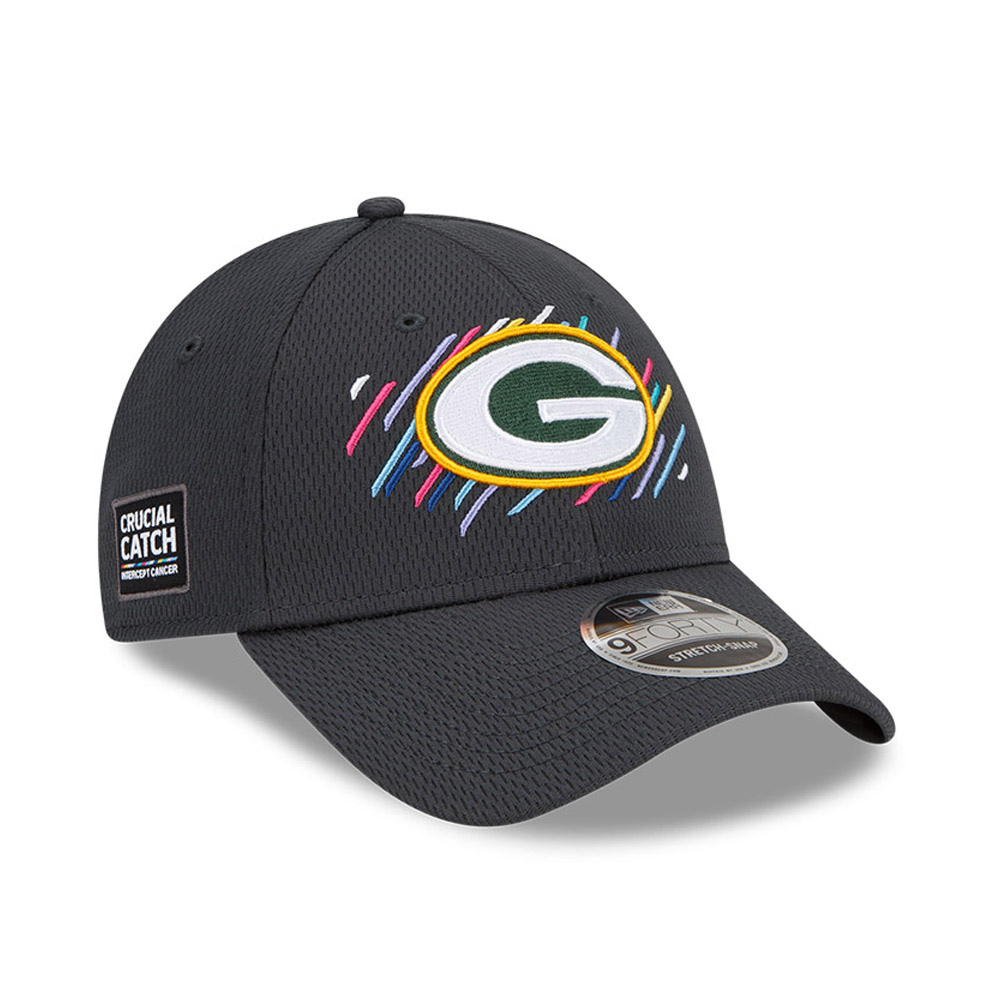 Green Bay Packers Crucial Catch Grigio 9FORTY Stretch Snap Cap