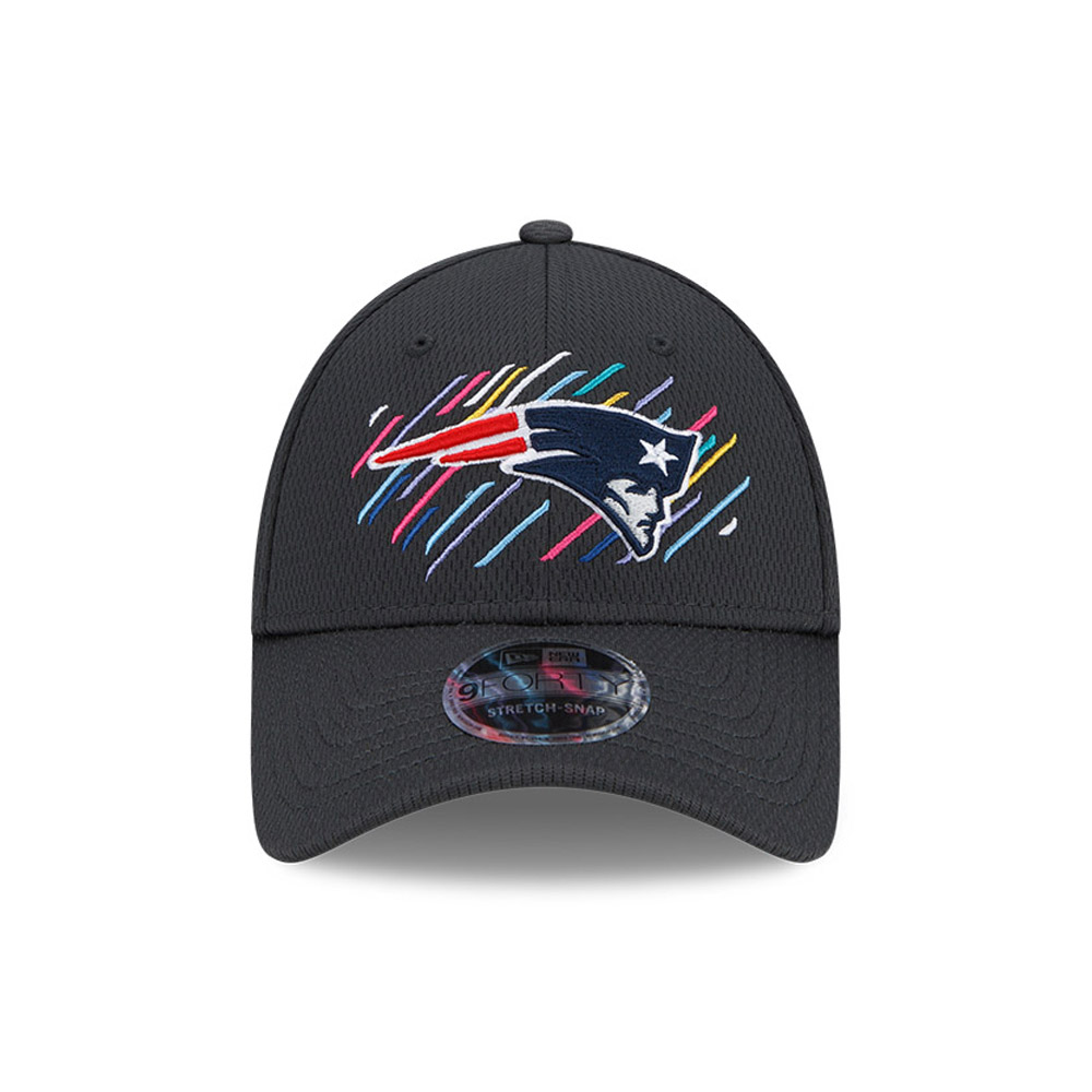 New England Patriots Crucial Catch Grau 9FORTY Stretch Snap Cap