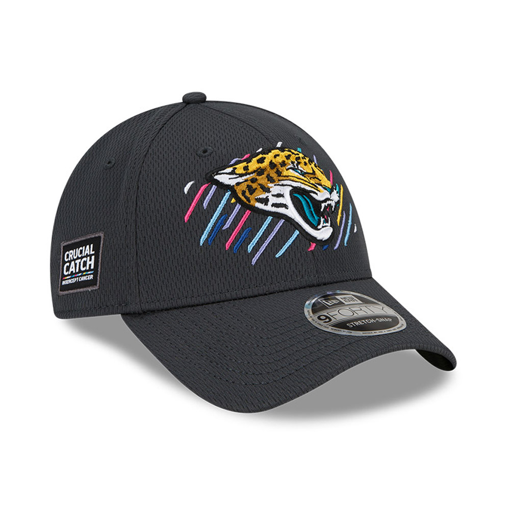 Jacksonville Jaguars Crucial Catch Grigio 9FORTY Stretch Snap Cap