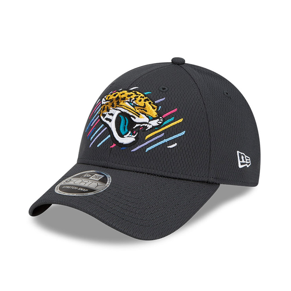Jacksonville Jaguars Crucial Catch Grau 9FORTY Stretch Snap Cap
