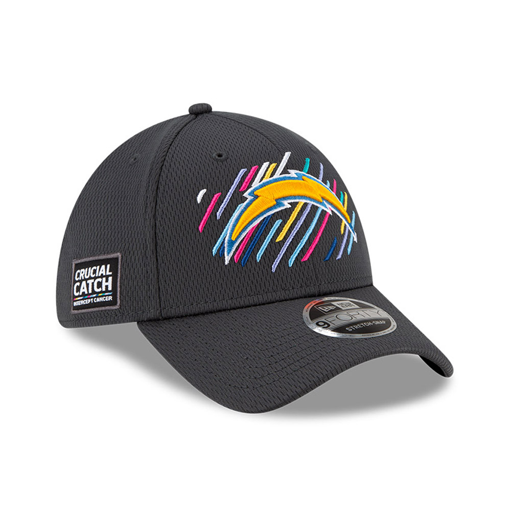 Casquette 9FORTY Stretch Snap LA Chargers Crucial Catch Grise