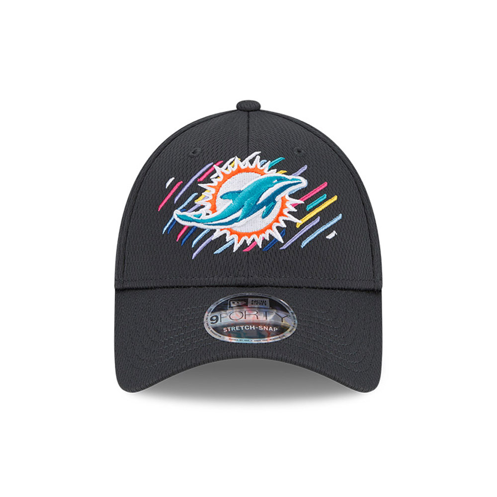 Miami Dolphins Crucial Catch Grigio 9FORTY Stretch Snap Cap