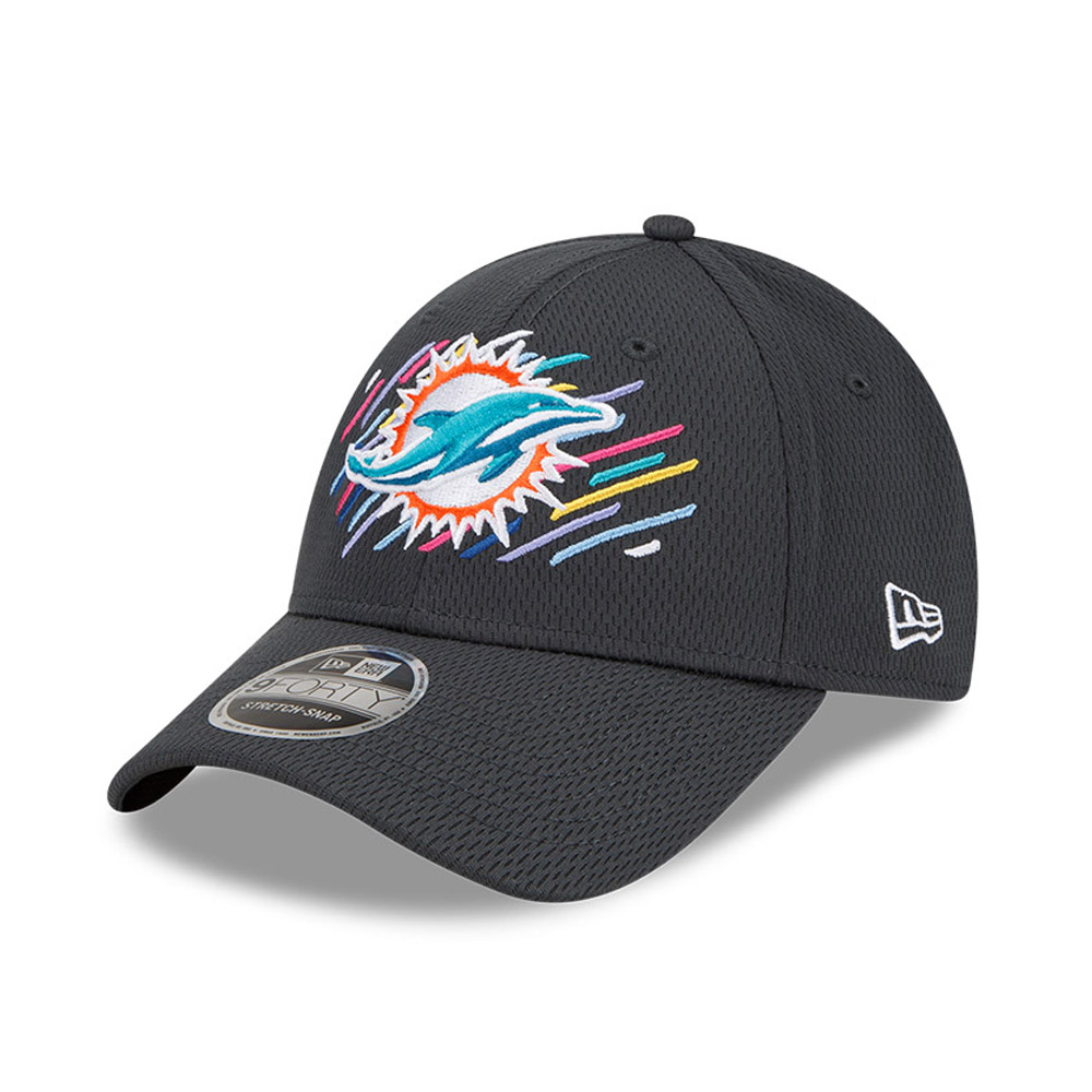 Casquette 9FORTY Stretch Snap Miami Dolphins Crucial Catch Grise