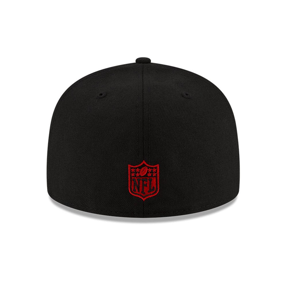 Black Atlanta Falcons New Era X Just Don 59FIFTY Fitted Hat Red Bottom