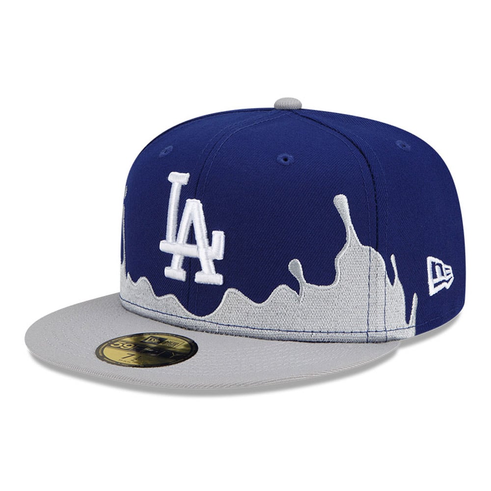 LA Dodgers MLB Drip Front Blue 59FIFTY Fitted Cap