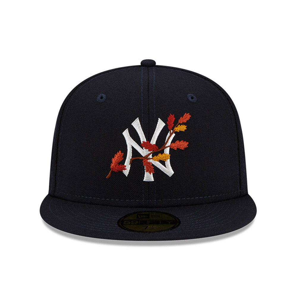 Cappellino 59FIFTY New York Yankees MLB Leafy Front Blu navy