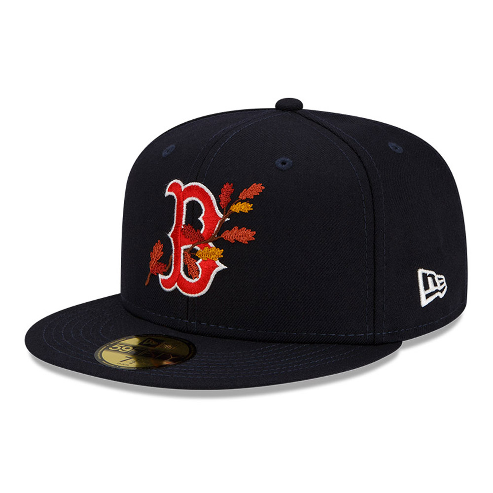 Boston Red Sox MLB Leafy Front Navy 59FIFTY Cap