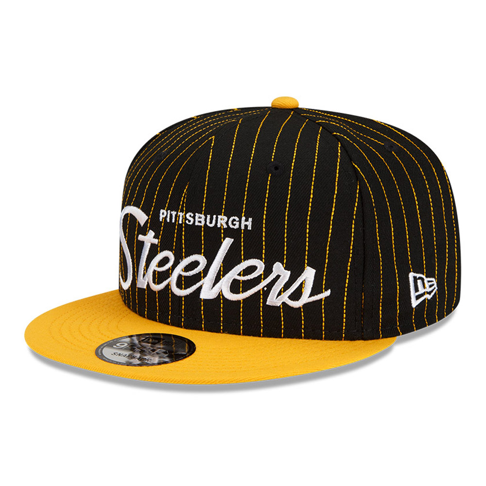 Cappellino 9FIFTY Pittsburgh Steelers NFL Pinstripe Nero