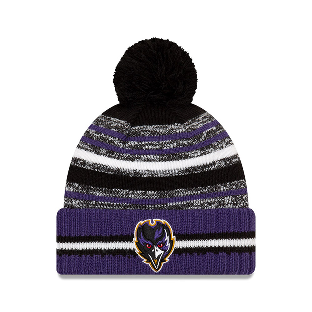Baltimore Ravens NFL Sideline Kids Purple Bobble Bonnet Hat