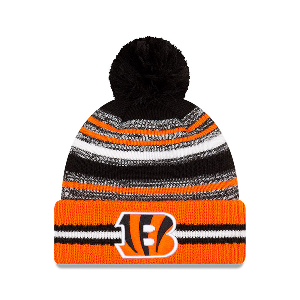 ساد Cincinnati Bengals NFL Sideline Kids Orange Bobble Beanie Hat ساد