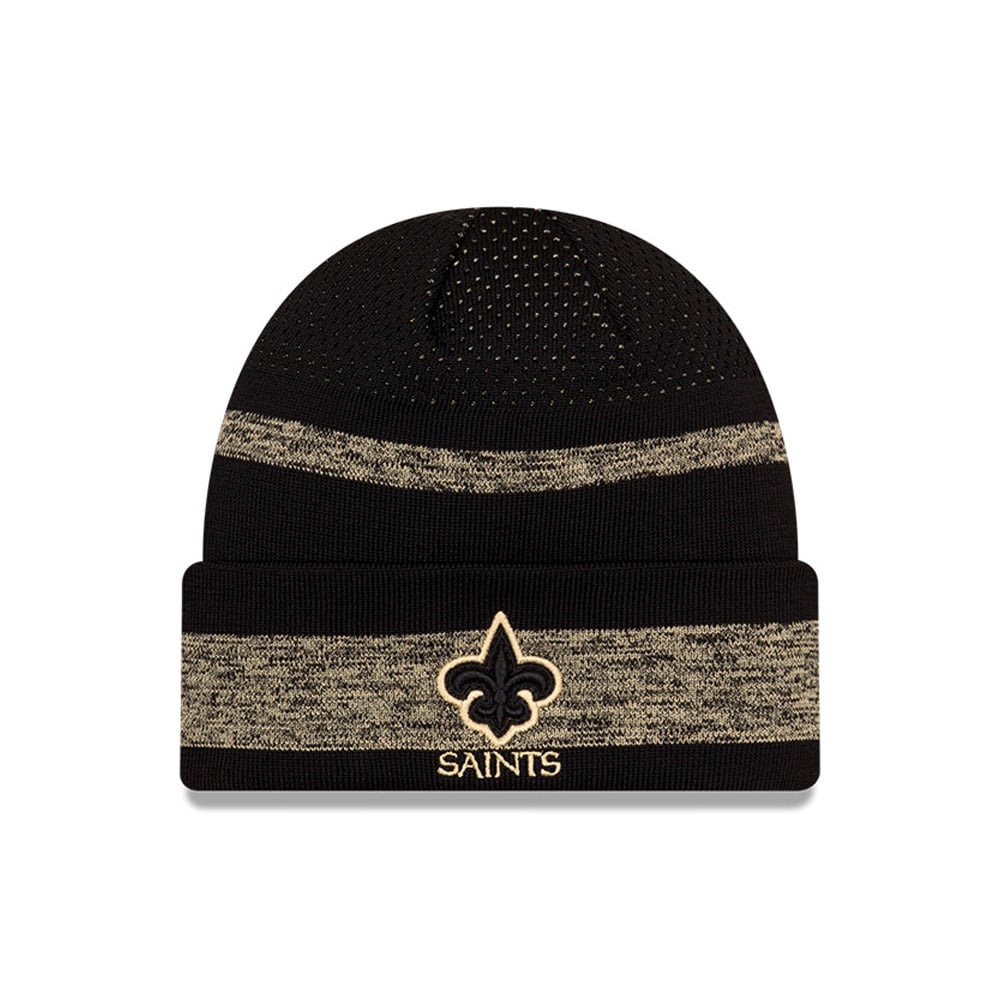 New Orleans Saints NFL Sideline Tech Grey Cuff Beanie Hat