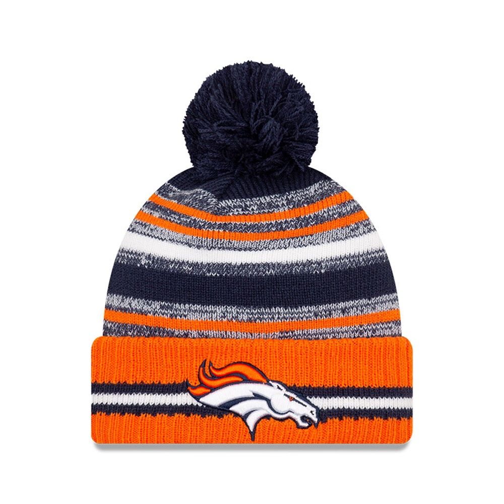 Denver Broncos NFL Sideline Orange Bobble Mütze Hut