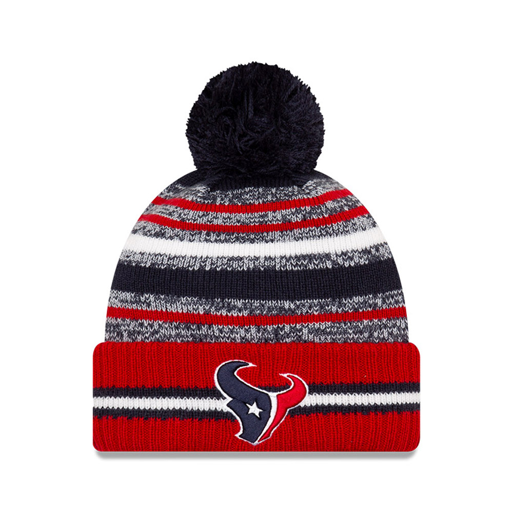 Houston Texans NFL Sideline Red Bobble Beanie Hat