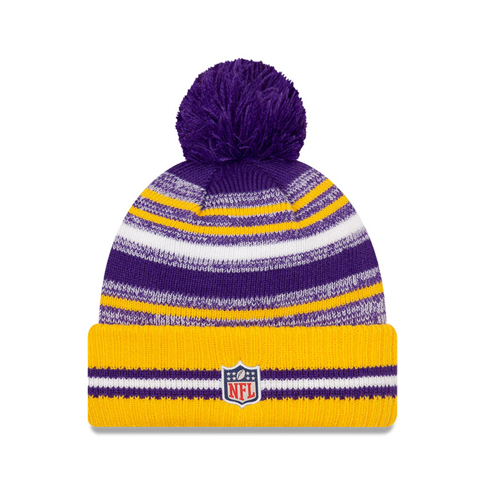 Minnesota Vikings NFL Sideline Purple Bobble Beanie Hut