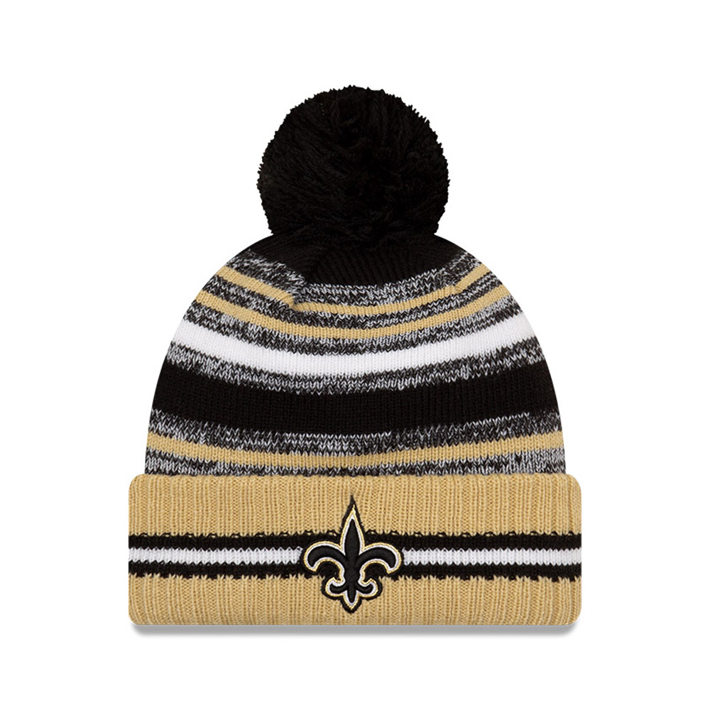Saints de la Nouvelle-Orléans NFL Sideline Black Bobble Beanie Hat