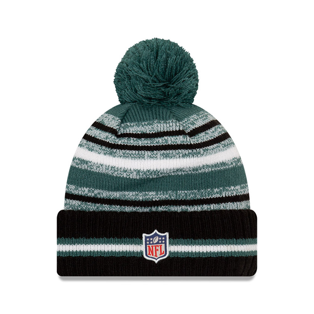 Philadelphia Eagles NFL Sideline Teal Bobble Beanie Hat