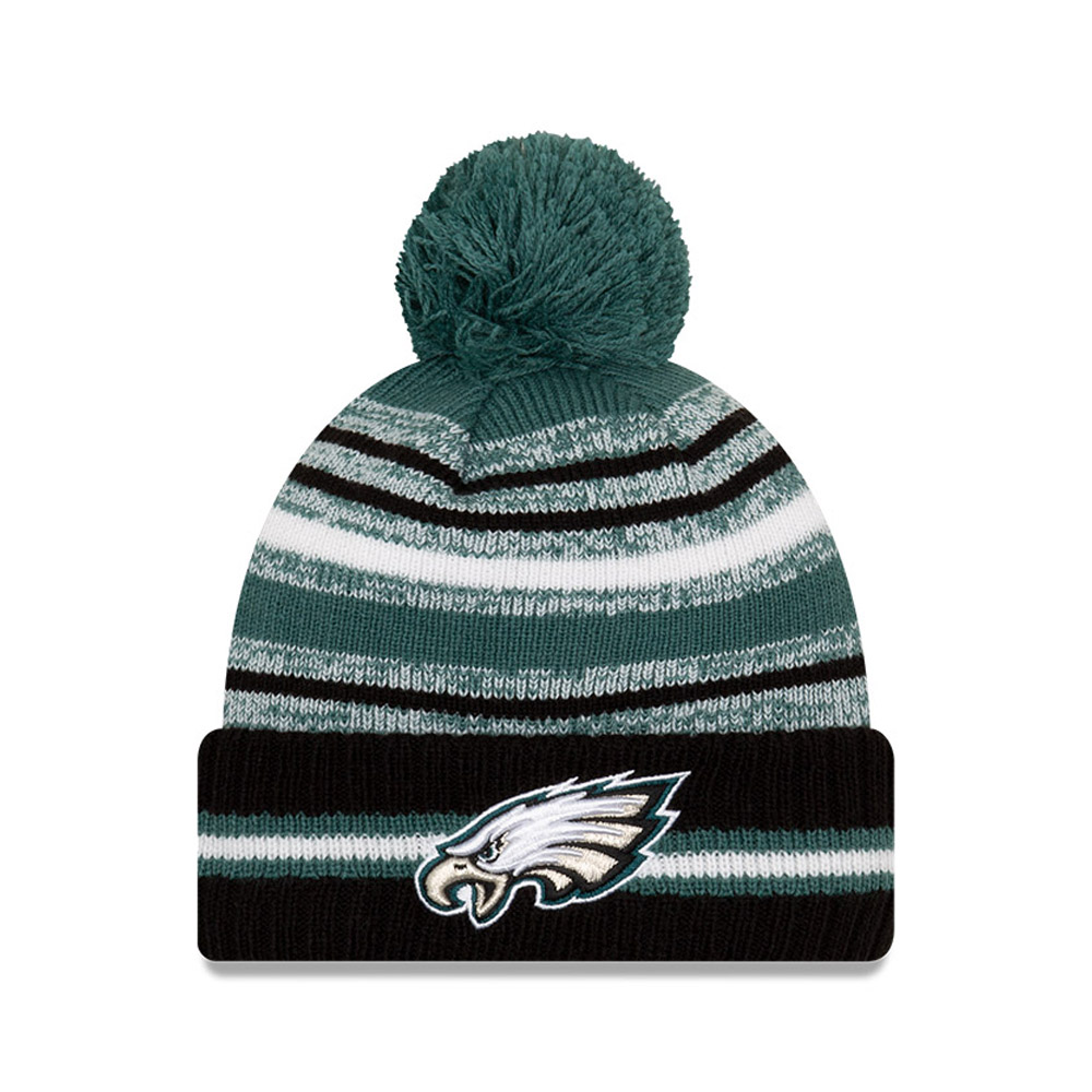 Philadelphia Eagles NFL Sideline Teal Bobble Beanie Hat