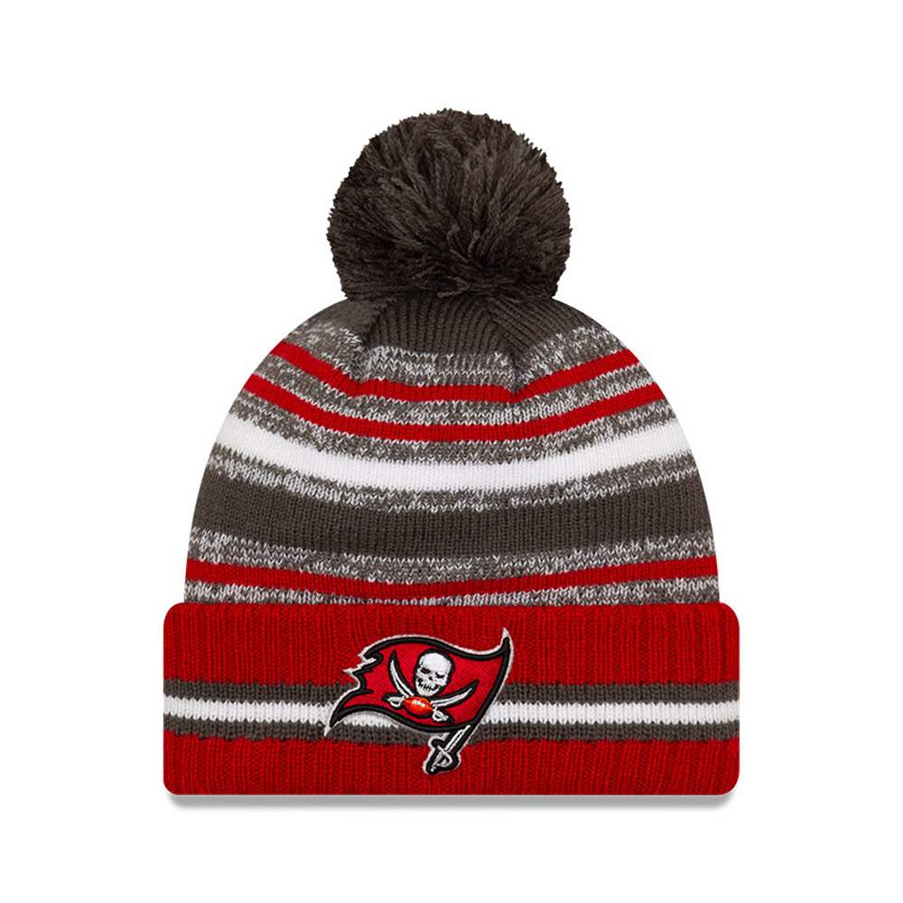 Tampa Bay Buccaneers NFL Sideline Red Bobble Beanie Cappello