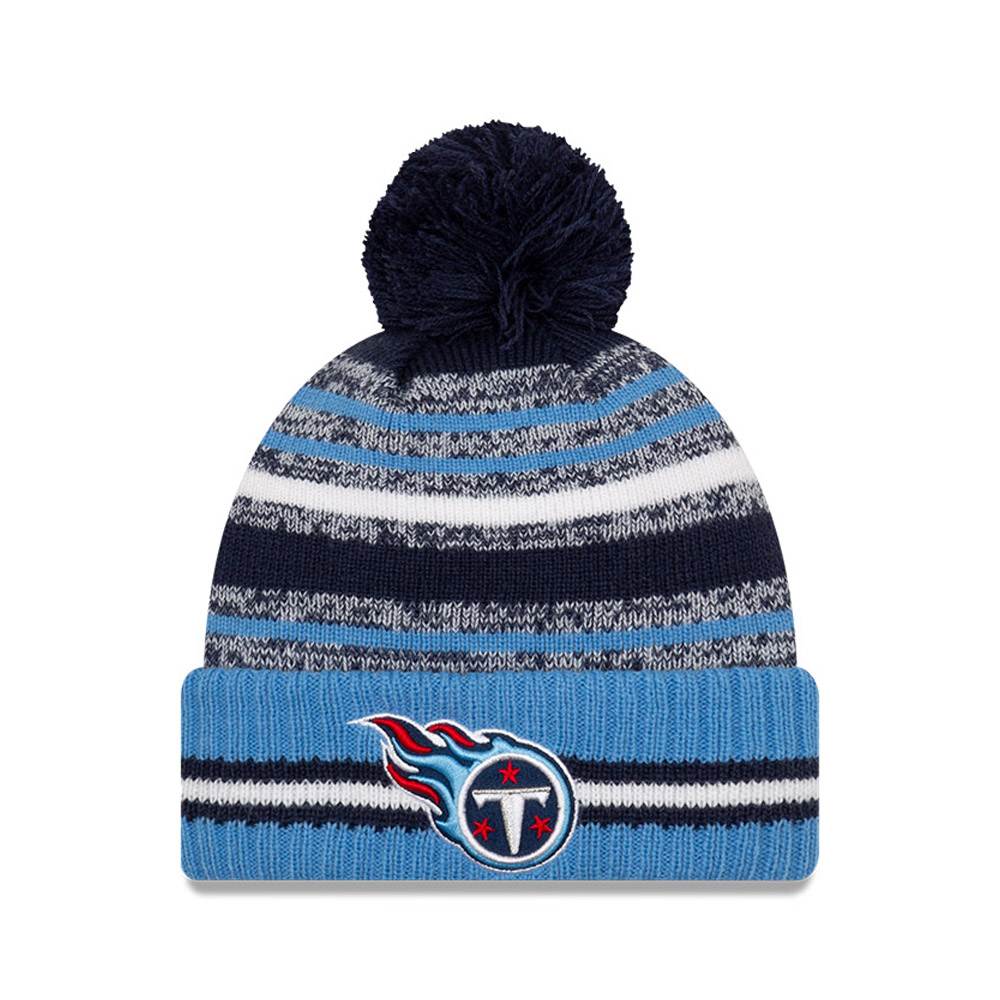 Tennessee Titans NFL Sideline Blue Bobble Beanie Hat