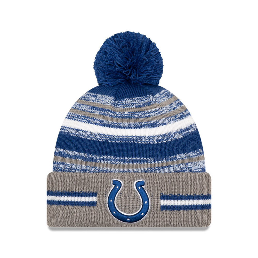 Indianapolis Colts NFL Sideline Blauer Bobble Beanie Hut