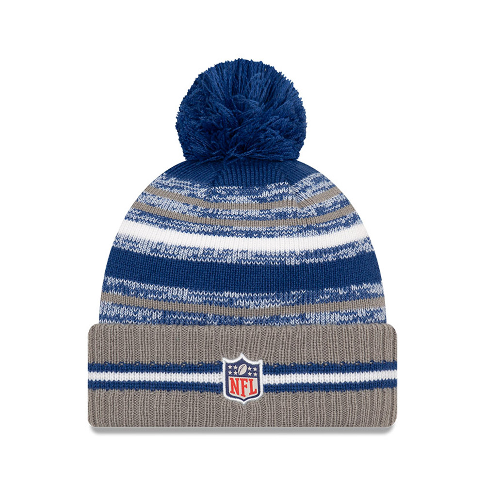Colts d’Indianapolis NFL Sideline Blue Bobble Beanie Hat