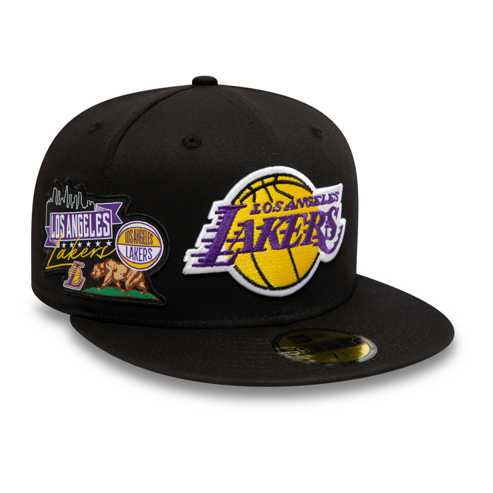LA Lakers NBA Side Hit Black 59FIFTY Fitted Cap